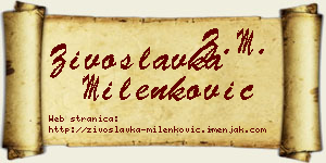 Živoslavka Milenković vizit kartica